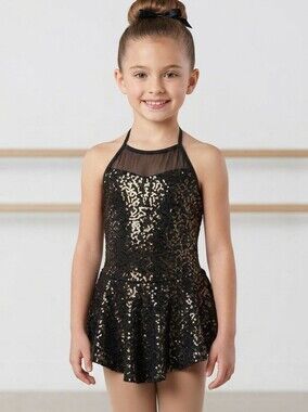 Girls Weissman Balera Girls Sequin Dance Ice Skating Competition Costume Size M